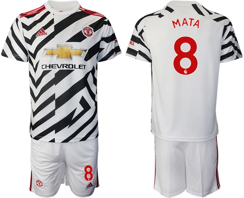 Men 2020-2021 club Manchester united away #8 white Soccer Jerseys->manchester united jersey->Soccer Club Jersey